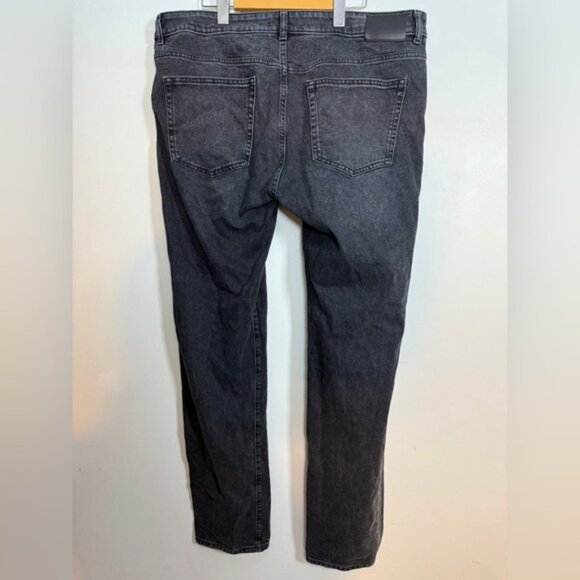 DL1961 Men’s Slim Straight Jeans – Size 38x34 Faded Black Denim - Picture 6 of 8